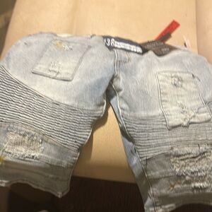 Men jeans shorts slim fit